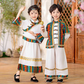 新款 苗族瑶族侗族彝族男女长裙舞蹈服 广西壮族三月三儿童民族服装