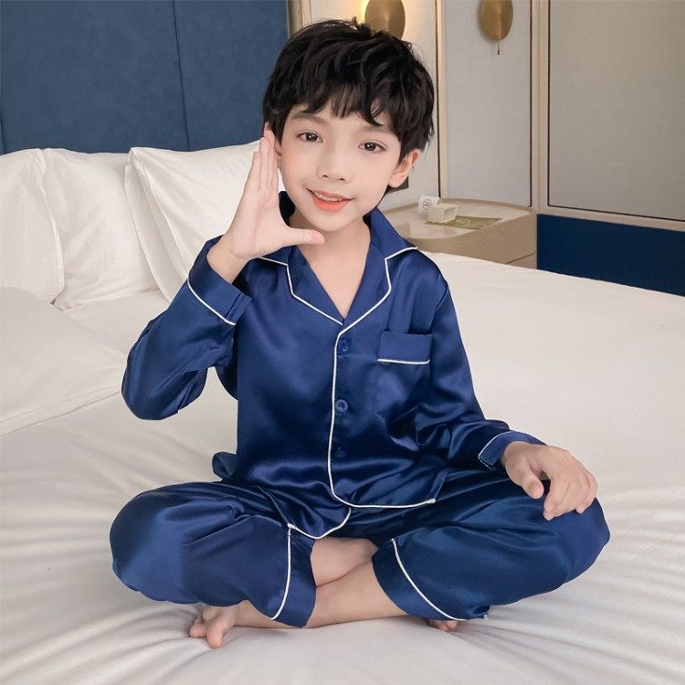 2025新款今年流行爆款睡衣男童加肥加大超火青少年初中生15岁