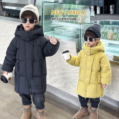 2025新款儿童羽绒服女款加厚中小童保暖外套男童女童冬季短款冬装
