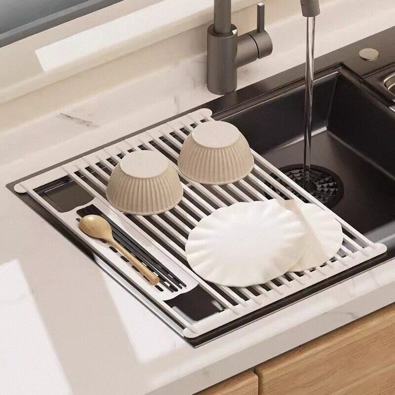 厨房水槽沥水架可折叠收纳架