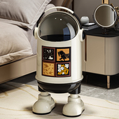 复古太空人垃圾桶客厅卧室轻奢高颜值收纳桶厨房家用大容量纸篓