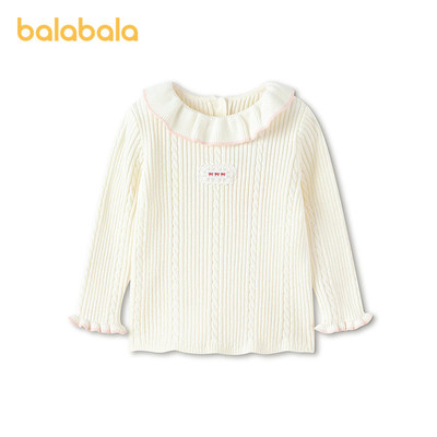 【balaOne】巴拉巴拉童装儿童毛衣女童2026冬宝宝毛衫针织打底衫