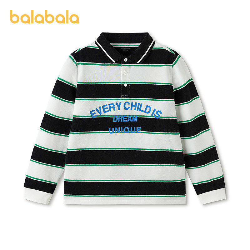 【商场同款】巴拉巴拉童装男童长袖t恤儿童2026春新款POLO衫条纹,童装/婴儿装/亲子装,T恤,淘宝优惠券,粉丝福利购,淘宝优惠卷