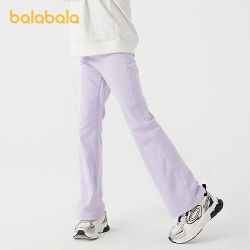 【balaOne】巴拉巴拉儿童打底裤女童裤子2026春款速干微喇瑜伽裤