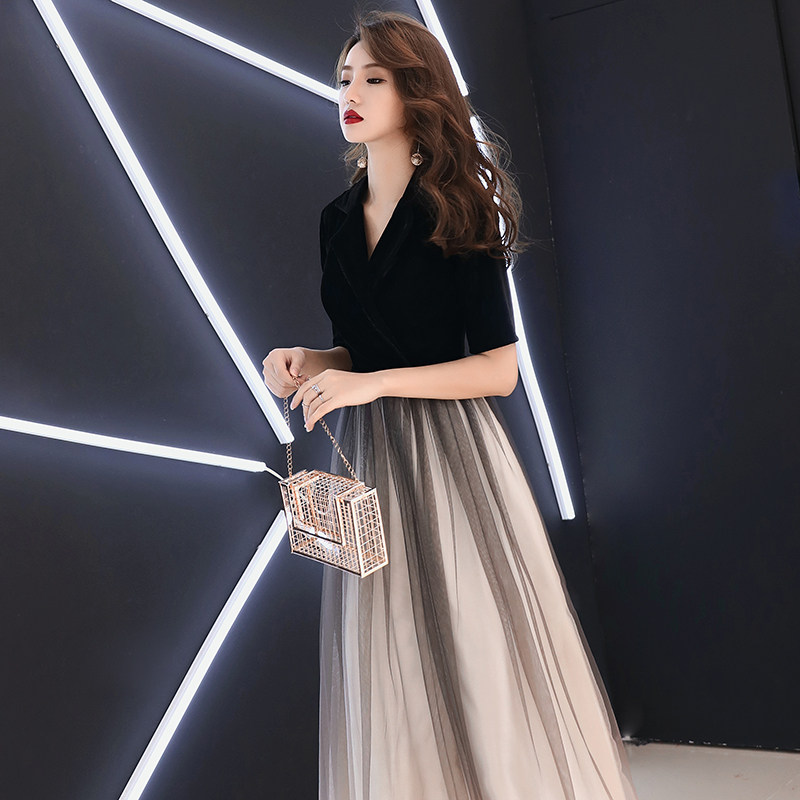 Women's evening dress 2019 banquet Bridesmaid Noble grace Little Annual meeting Evening party Dress full dress Eveningin the Women's clothing/Boutique , Wedding/Cheongsam/Formal dress , Formal dress/Evening  category - from Buy2taobao.com to provide professional Taobao agent buy service
