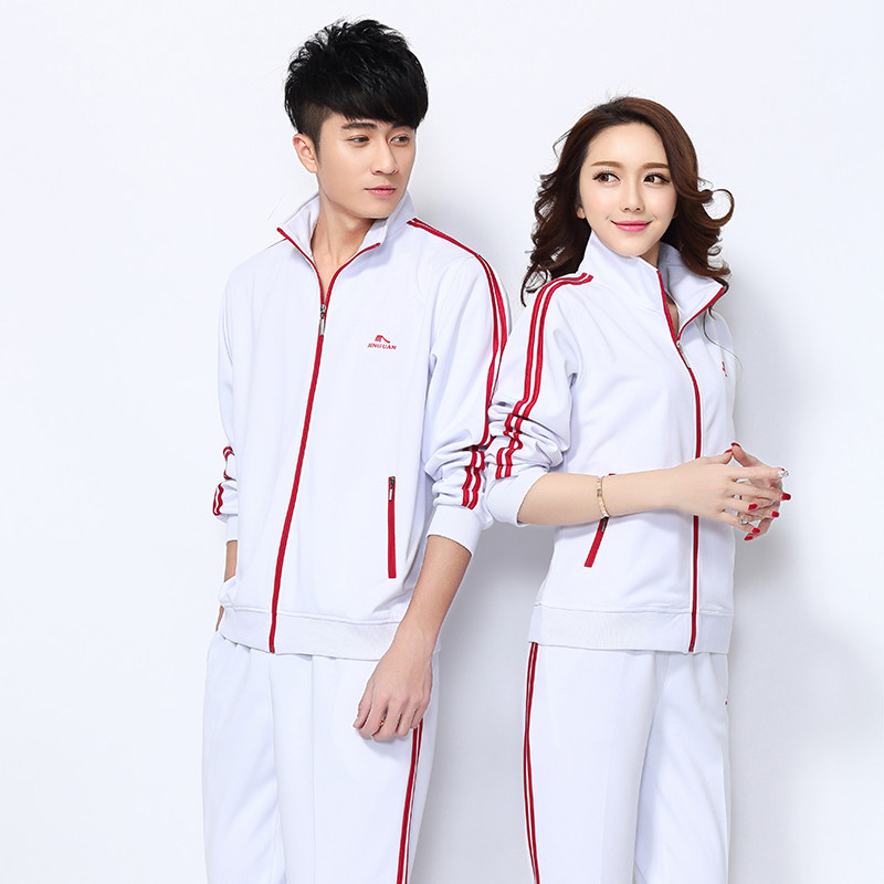 南韩丝纯色春秋长袖潮大码运动服