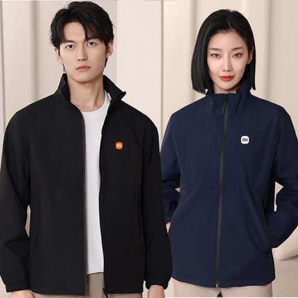 小米冲锋衣工作服定制售后授权服务商秋冬加棉厚款棉服工装印logo