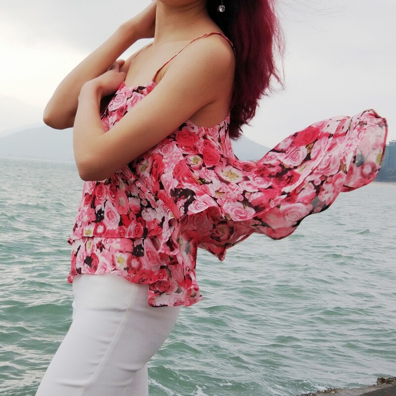 fresh Chiffon shirt sexy Versatile Broken flowers Chiffon camisole have cash less than that is registered in the accounts vest Easy Sandy beach jacket Sanyain the Women's clothing/Boutique , Vest harness  category - from Buy2taobao.com to provide professional Taobao agent buy service