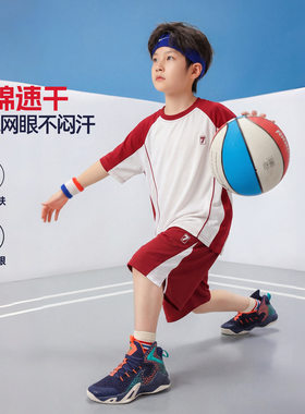 大童男装一米二三四五六年级七八九十岁小孩夏季衣服速干运动套装