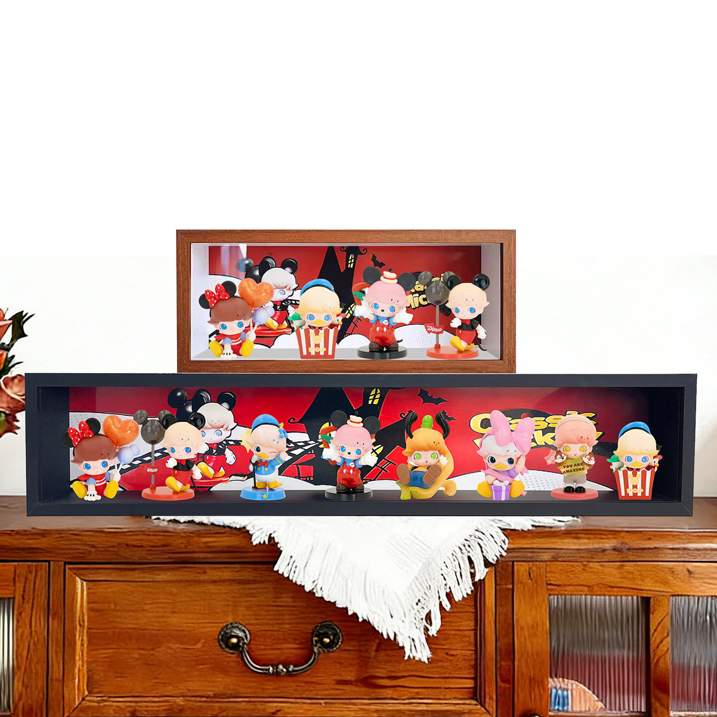 泡泡玛特DIMOO迪士尼联名造景立体相框展示场景装饰盲盒收纳盒,收纳整理,手办收纳盒,淘宝优惠券,粉丝福利购,淘宝优惠卷