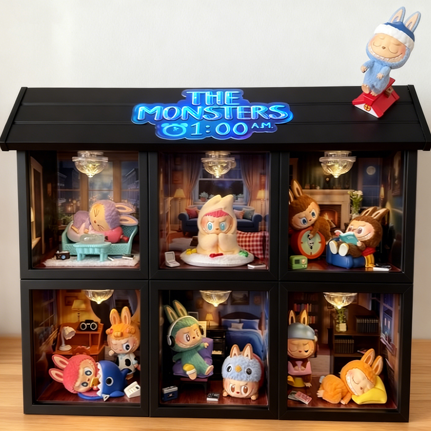 卡通手办收纳盒展示柜