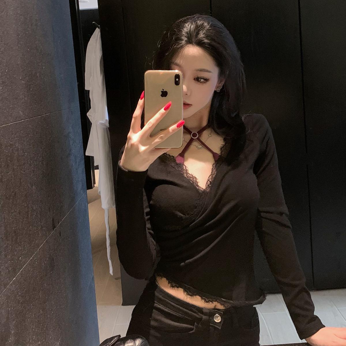 杜总家 攻心玫瑰*挂脖美背吊带背心女内搭设计感外穿性感辣妹上衣