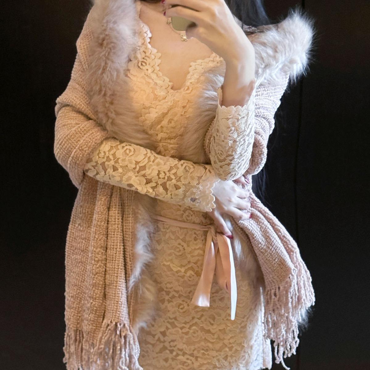 杜总家 窈窕晚香玉*原创蕾丝V领气质姐姐温婉显身材包臀女连衣裙