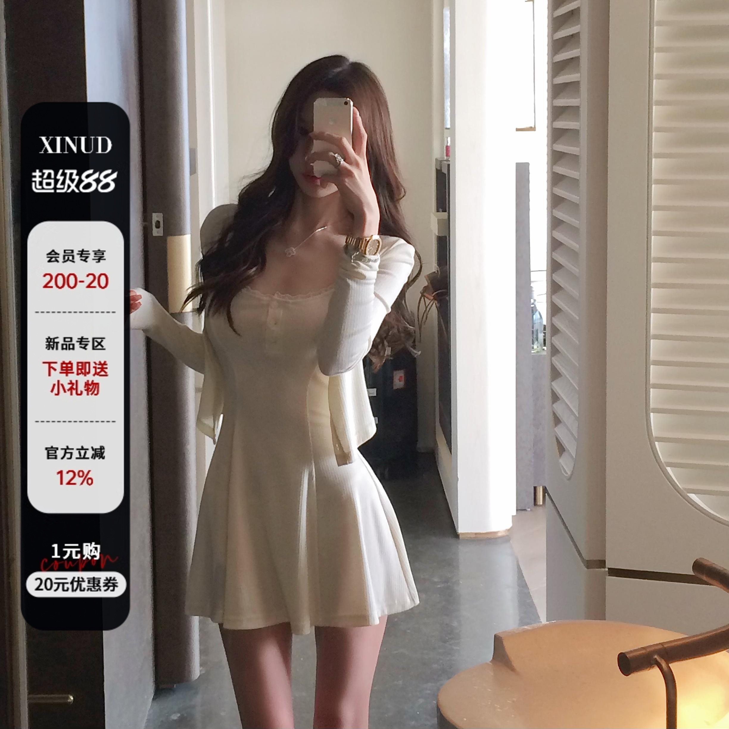 杜总家 初次约会の小白花*原创纯欲清纯感白月光初恋套装连衣裙