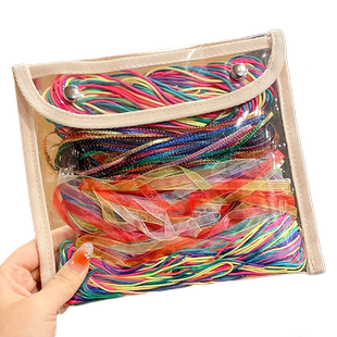 儿童编发彩绳脏脏辫头绳发绳头饰女童彩色七彩发饰丝带辫发神器女