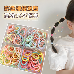 儿童可爱皮筋女童不伤发高弹力发圈头绳婴儿宝宝扎小啾啾拇指发绳