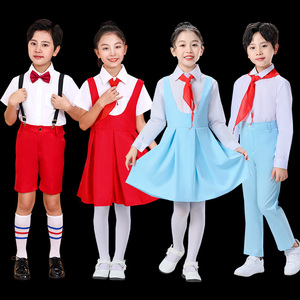 女童大合唱团演出服男女童表演服