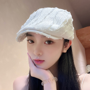 日系前进帽子女时尚纯色贝雷帽文艺复古报童画家帽蓓蕾夏秋冬鸭舌