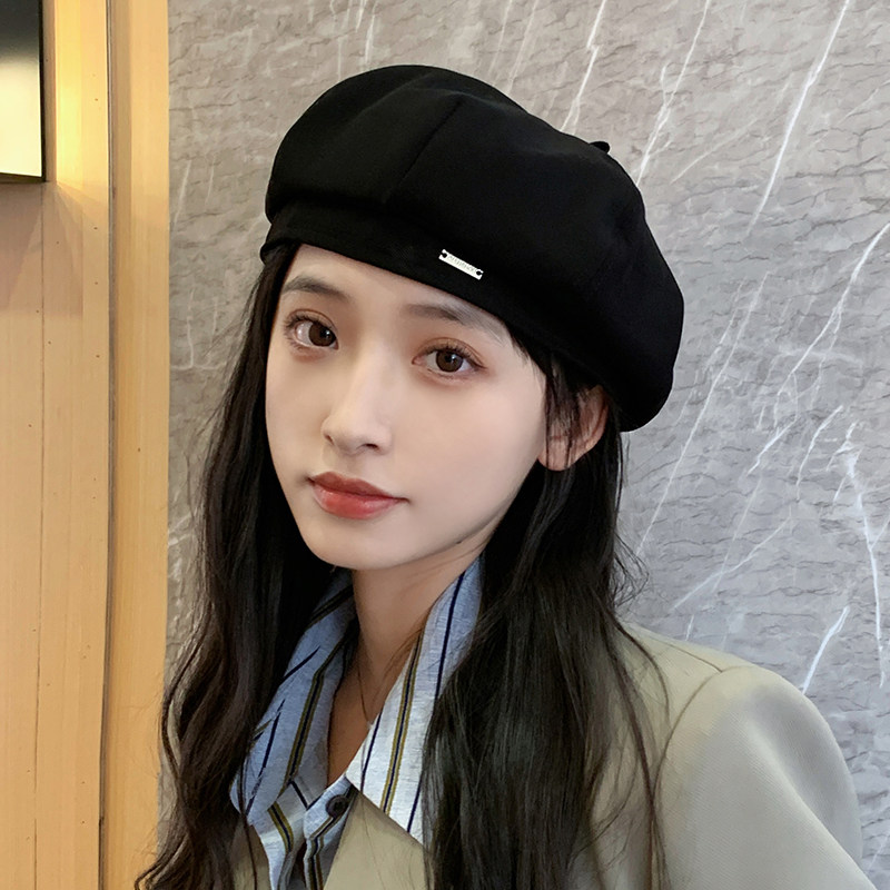日系画家帽子女春夏英伦韩版潮2023新款百搭网红蓓蕾显脸小贝雷帽