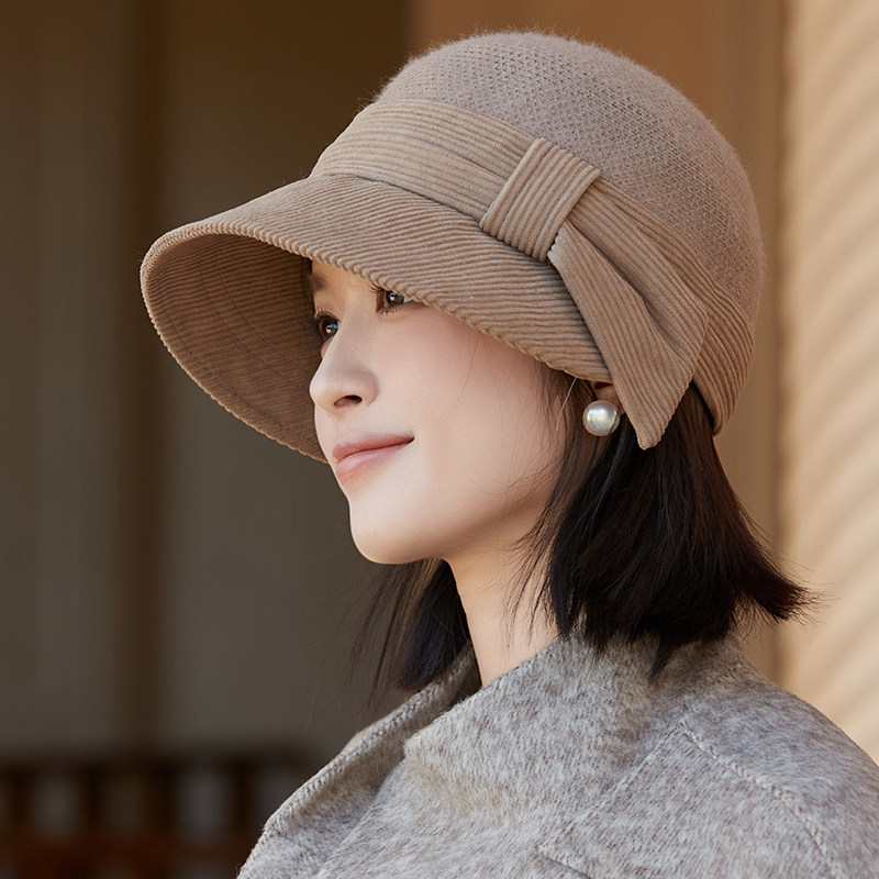 鸭舌帽女秋冬新款复古时尚百搭气质渔夫帽女士优雅盆帽保暖显脸小,服饰配件/皮带/帽子/围巾,帽子,淘宝优惠券,粉丝福利购,淘宝优惠卷