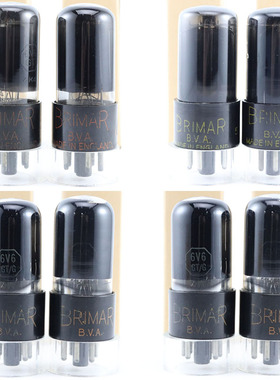 全新英国盒装宝马 6V6GT/6K6/6F6/6P6P带方环喷厚碳铜柱6v6电子管