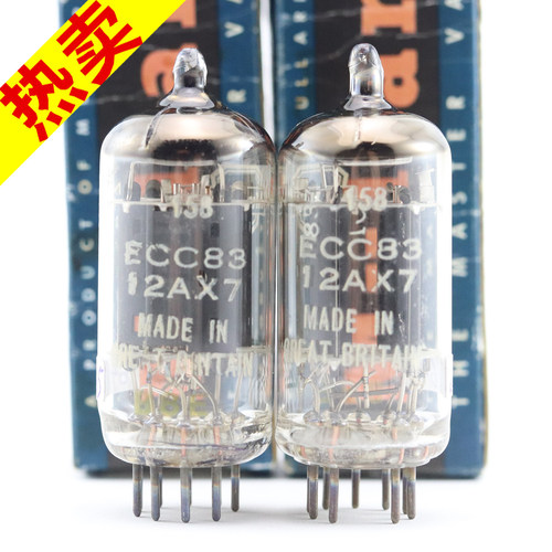 全新英国原盒大盾 ECC83/12AX7/CV4004/5751 长坑灰屏ecc83电子管