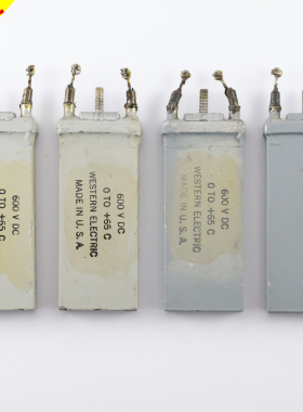 早期40年代美国西电D-162243B COND 0.1MF/600V钩脚油浸电容
