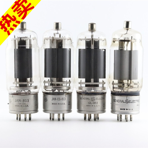 美国ge jan 813/fu-13/vt-144带铁座吊弹簧帽顶813电子管