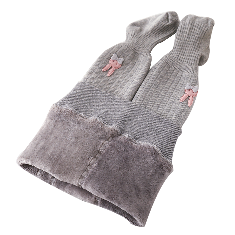 婴儿连裤袜秋冬款纯棉大PP女童打底裤加绒加厚宝宝连体袜外穿保暖