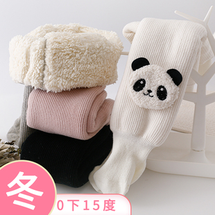 女童打底裤冬季加绒加厚宝宝连裤袜特厚保暖东北儿童棉裤一条过冬