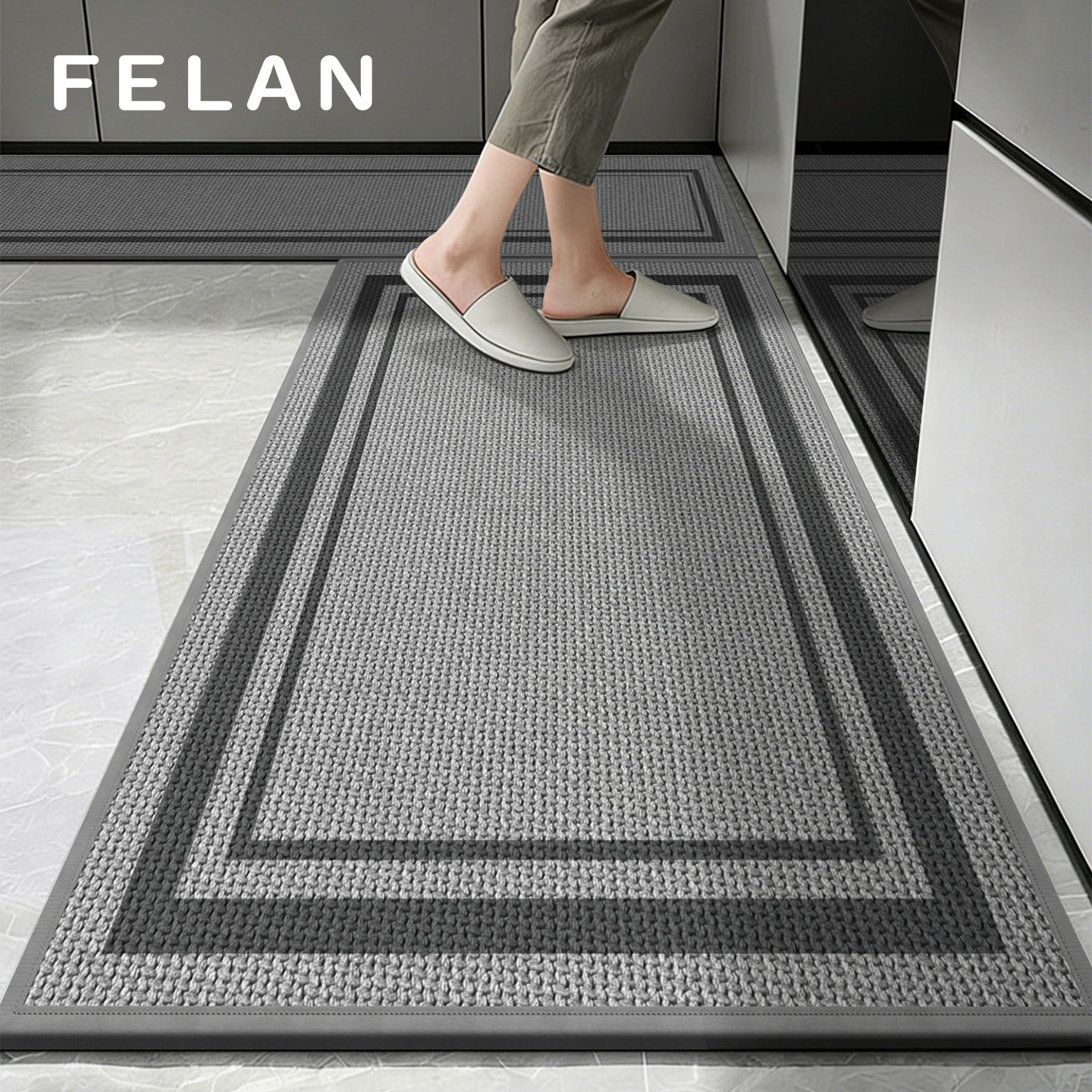 耐脏长条厨房地垫防滑防油家用转角厨房吸水地毯可擦免洗地板脚垫,居家布艺,厨房地垫,淘宝优惠券,粉丝福利购,淘宝优惠卷