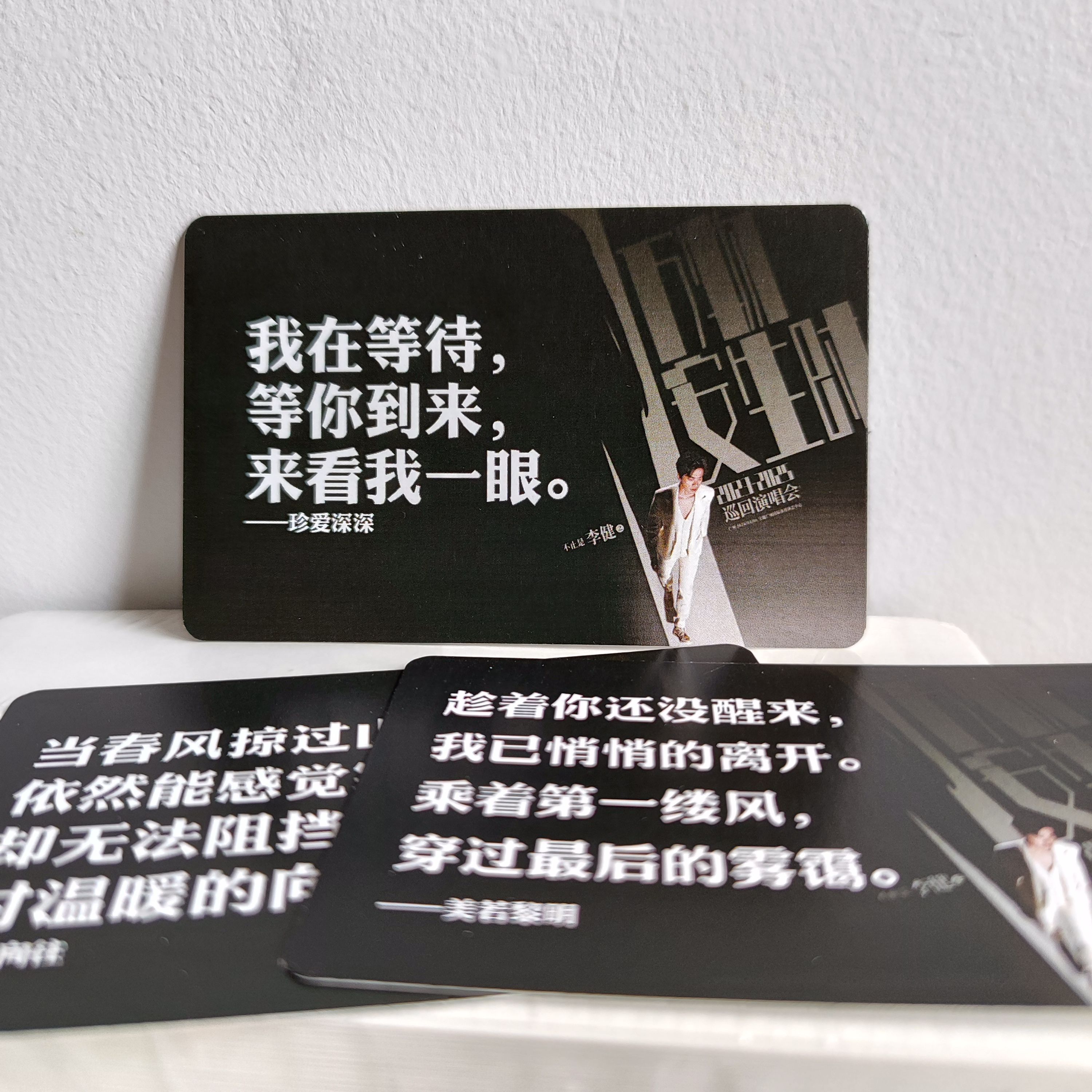 歌手李健演唱会应援周边邮票小卡片万物安生时创意文字歌词纪念品