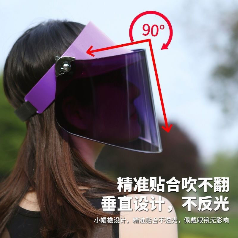 2025防紫外线遮阳帽子女夏季遮全脸面罩骑电瓶车男女士防晒太阳帽