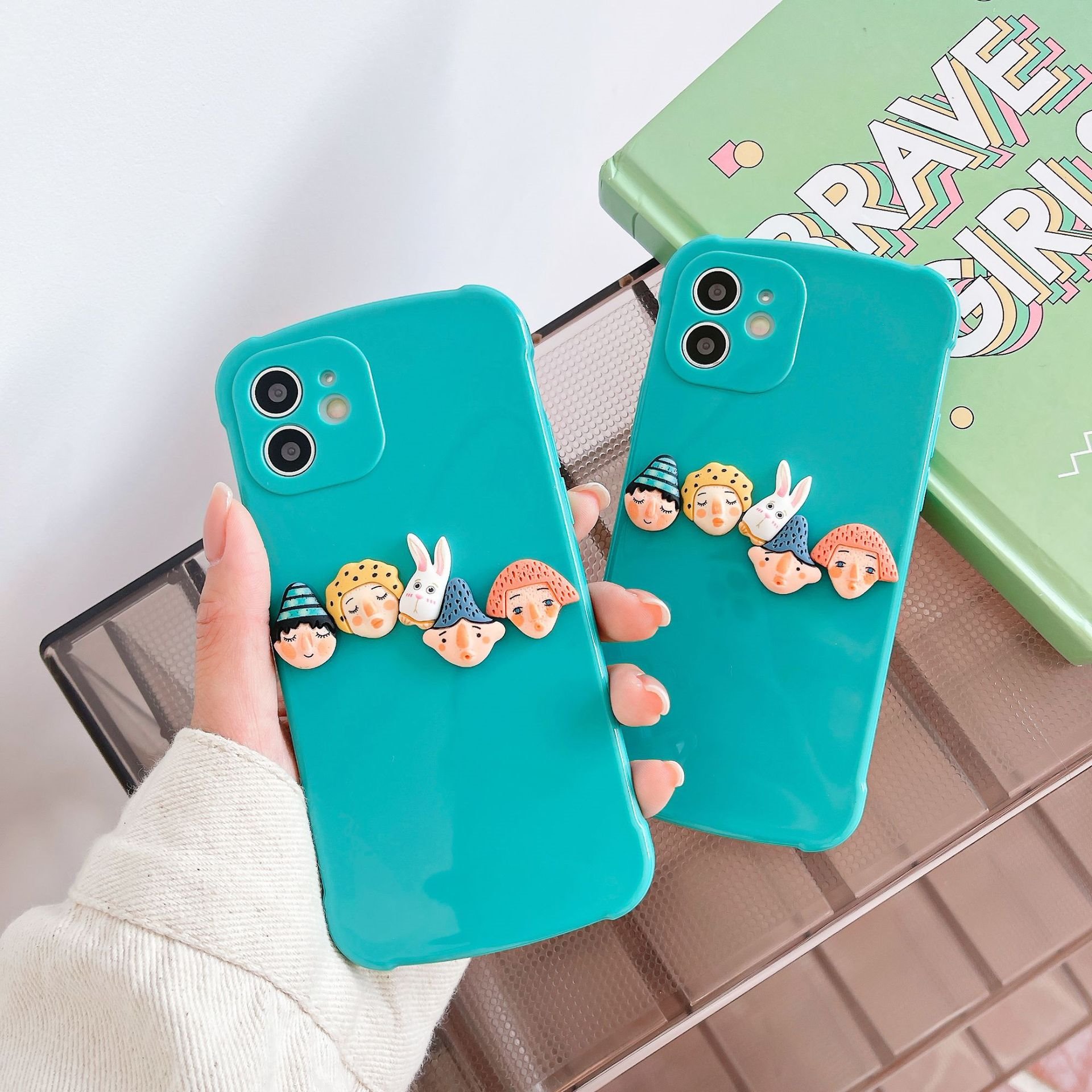 立体多个嘟嘴公仔适用于iphone11苹果12promax四角防摔x Xr卡通 立体多个嘟嘴公仔适用于iphone11苹果12promax四角防摔x Xr卡通