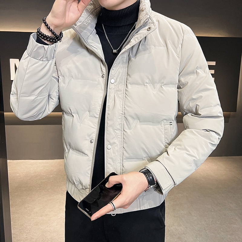 潮牌羽绒服男短款冬季轻薄韩版加厚立领保暖潮流时尚休闲百搭外套