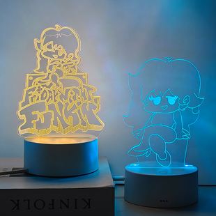 周五夜放克游戏周边送同学生日礼物卧室桌面摆件彩色氛围灯小夜灯