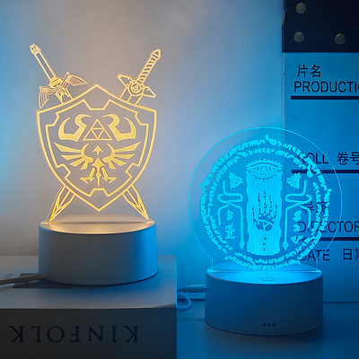 塞尔达传说周边王国之泪林克小凌克手办房间装饰桌面摆件小夜灯