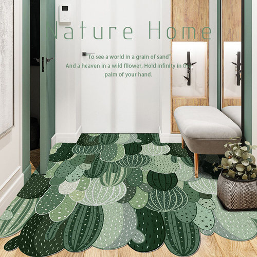 绿植丝圈入户门地垫玄关可裁剪