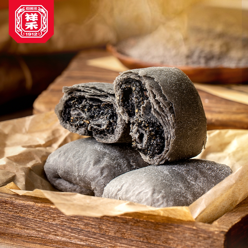 【新品上市】祥禾饽饽铺黑芝麻海盐卷中式点心茶点天津特产糕点