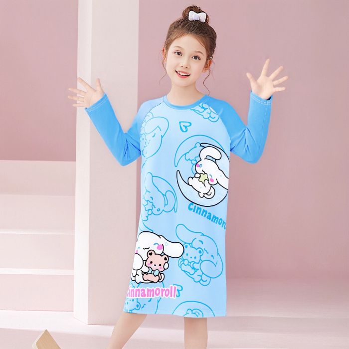 玉桂狗儿童睡衣秋季冬天睡裙女童长袖2026新款女孩宝宝德绒家居服