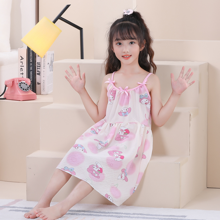 吊带睡裙无袖睡衣夏季款宝宝小女孩子三丽鸥周边儿童装美乐蒂同款