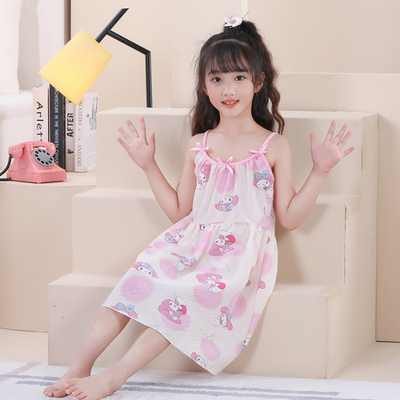 吊带睡裙无袖睡衣夏季款宝宝小女孩子三丽鸥周边儿童装美乐蒂同款