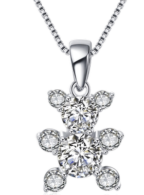 bebekitty纯银项链儿童学生吊坠