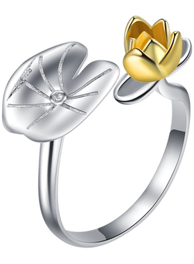 bebekitty纯银戒指女中国风活口