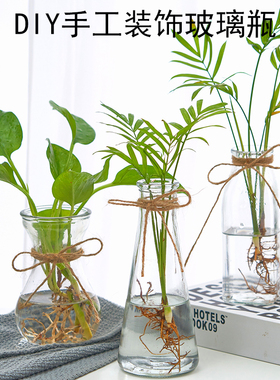 玻璃瓶创意diy手工花瓶