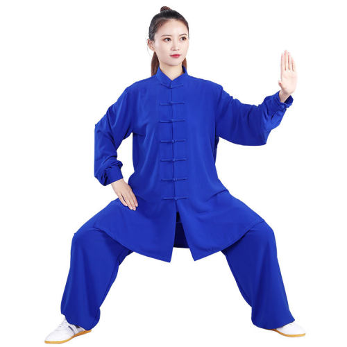 宏极太极服女秋冬新款经典表演服晨练服武术太极拳练功中长款正品