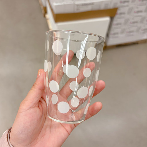 波点玻璃水杯家用茶杯