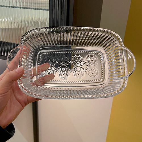 水果沙拉碗双耳碗玻璃餐具