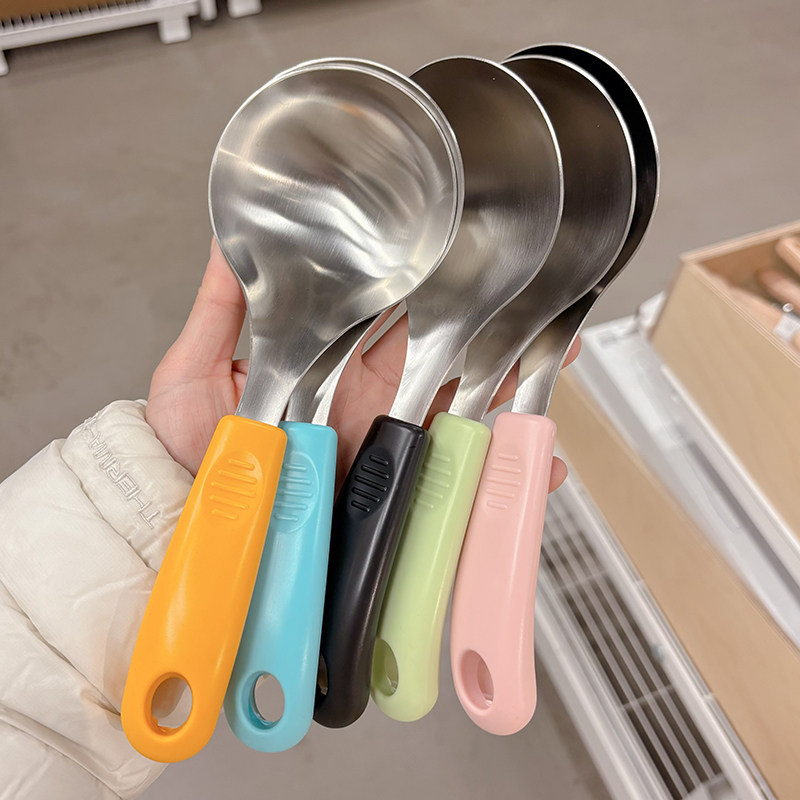 高级感家用加厚火锅勺大号韩式不锈钢汤勺顺手短柄盛粥勺拉面勺子,厨房/烹饪用具,汤勺,淘宝优惠券,粉丝福利购,淘宝优惠卷