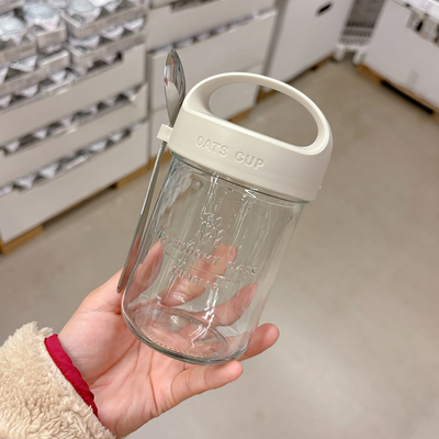 玻璃大口密封罐隔夜燕麦罐